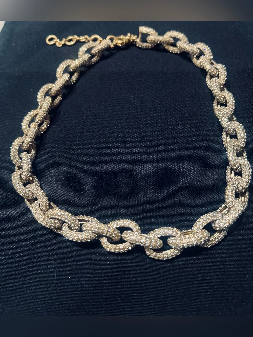 J. Crew Two-Tone Pave Crystal Link Necklace-NWOT• GIFT IDEA 🎁 GREAT DEAL!